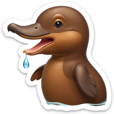 platypus with a big bill sticker