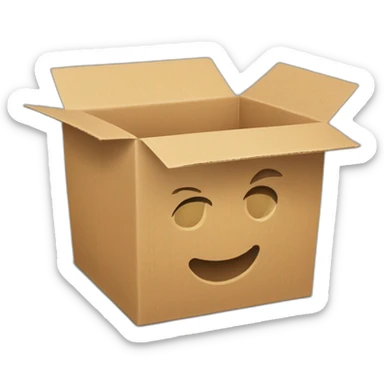 Carton avec un trou dedans ou il y a marqué dessus trou de la gloire sticker