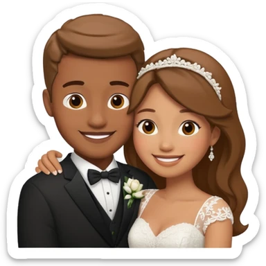Just married couple sticker