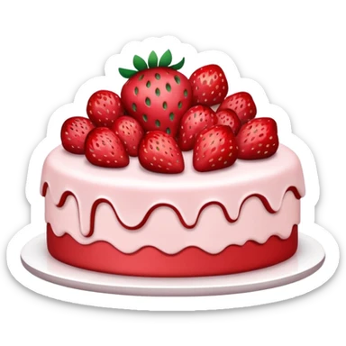 a house shaped strawberry cake sticker