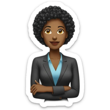 afroamerican saleswoman sticker