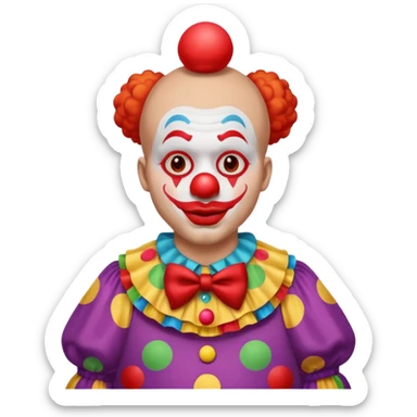 pregnant man clown emoji sticker