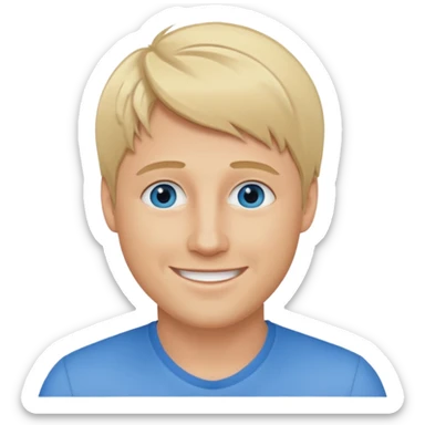 Kian Egan blonde hair, blue eyes sticker