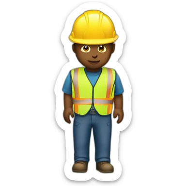 person watching road works normal clothes sticker