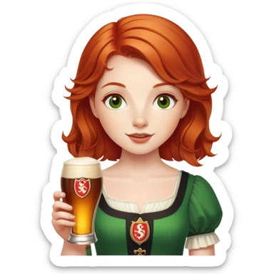 Irish Redheaded Girl with Smithwick’s  sticker