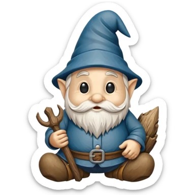 Wood carving. Of knome sticker