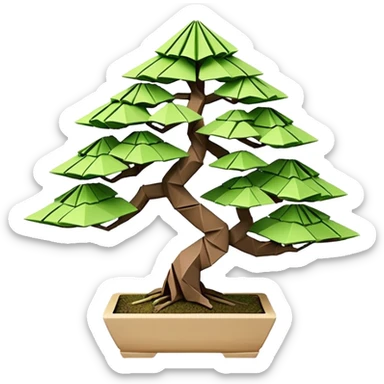 Bonsai origami  sticker