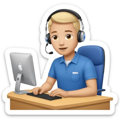 A male customer who has a product service request wanting information on one of two products? sticker