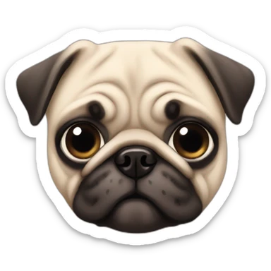 cute pug sticker