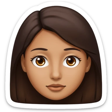 Tan skin dark brown hair dark eyes  sticker