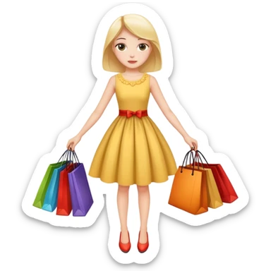 Can u make this girl online dress shopping  sticker
