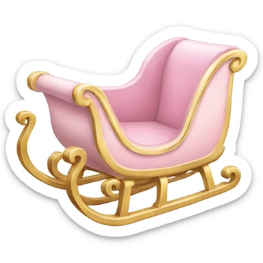 light pink sleigh sticker