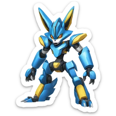 Lucario-Zeraora-medabot-Mecha full body sticker