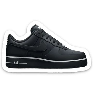 Nike Air Force 1 All Black OG Criminal Low Top Sneaker sticker
