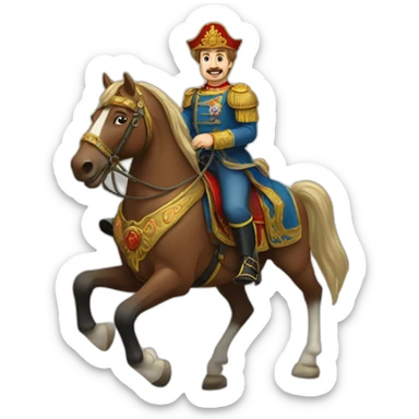 Romanov Peter Alekseevich riding a horse sticker