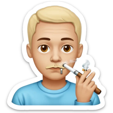 Emoji smoking meth pipe sticker