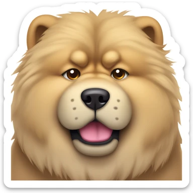 chow chow mad but cute sticker