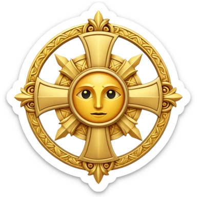 sun cross templar sticker
