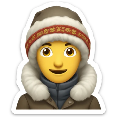 russian winter sticker