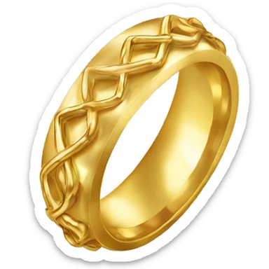 extravagant gold wedding ring  sticker
