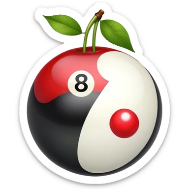 8balll cherries  sticker