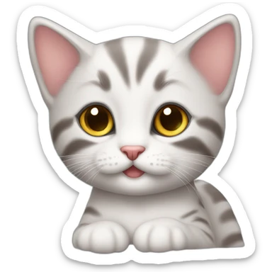 Very cute kitten "Merry Christmas" sticker