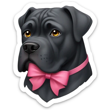cane corso with a bow sticker