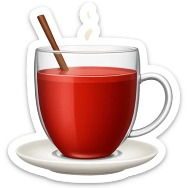 Çay bardağı ile çay sticker