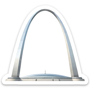 Create The gateway arch emoji to copy paste in a text sticker