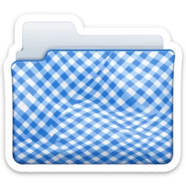  file folder with gingham pattern  sticker