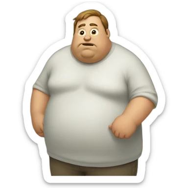The fat and stupid guy ostracized sticker