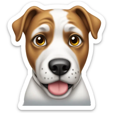 Dog with white shirt sticker