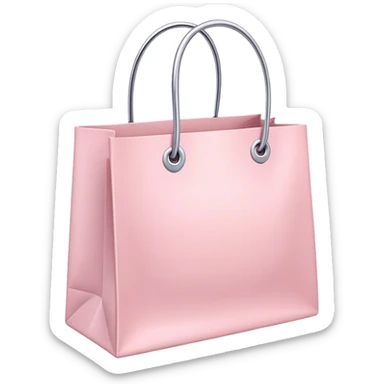 Pale Pink shopping bags sticker