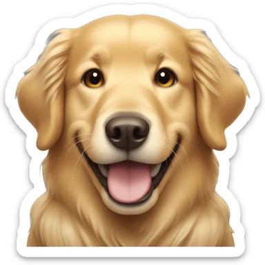 Golden retriever smiling  sticker