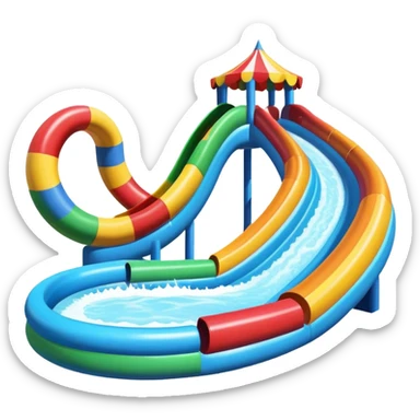 carnival water slide fair sticker