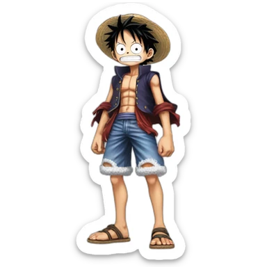 Luffy forme Gear5 du manga one piece sticker