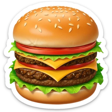 Hamburger emoji small sticker