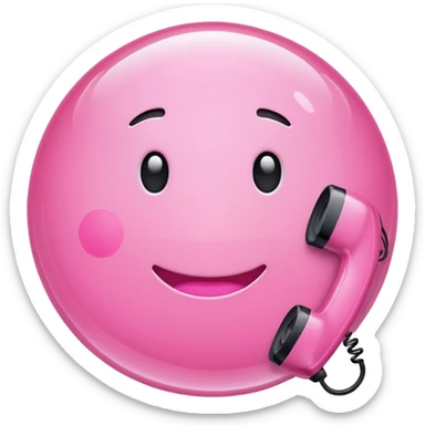 pink phone call caller id bubble sticker