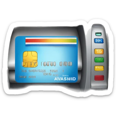 credit card going in atm sticker