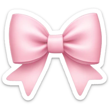light pink bow sticker