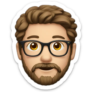 guy-glasses-beard-brown hair-eat pig sticker