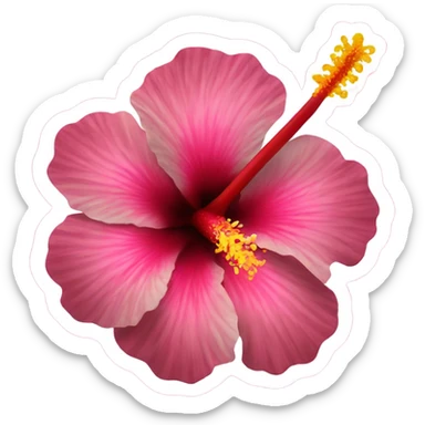 Hibiscus flower hair clip  sticker