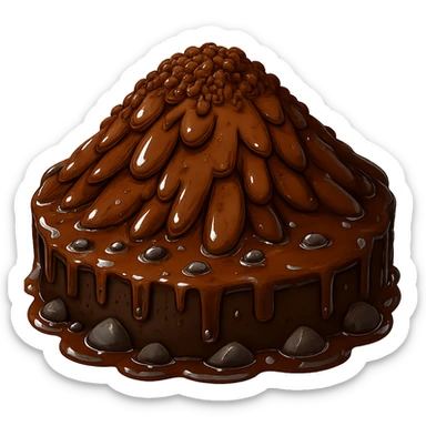 Make the wet soil look even wetter with more visible water and shine, keeping the emoji style look intact. sticker