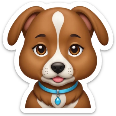 dog wearing makeup sticker