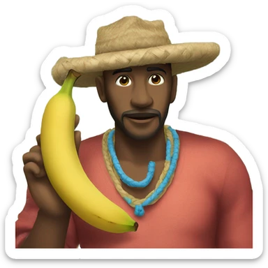Chango con plátano  sticker