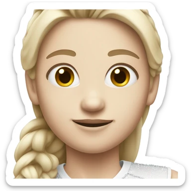 Figure skater white skin  sticker