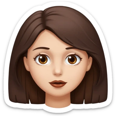 Une fille qui s’appelle Angèle aux cheveux marrons de neuf ans, qui adore les Capi, barra et aux yeux gris sticker