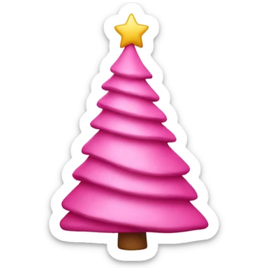Pink Christmas tree  sticker
