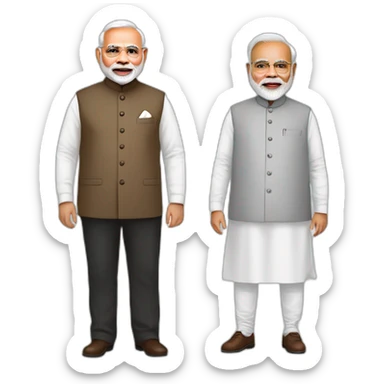 Narendra modi and Georgia  sticker