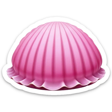 Pink clam shell sticker